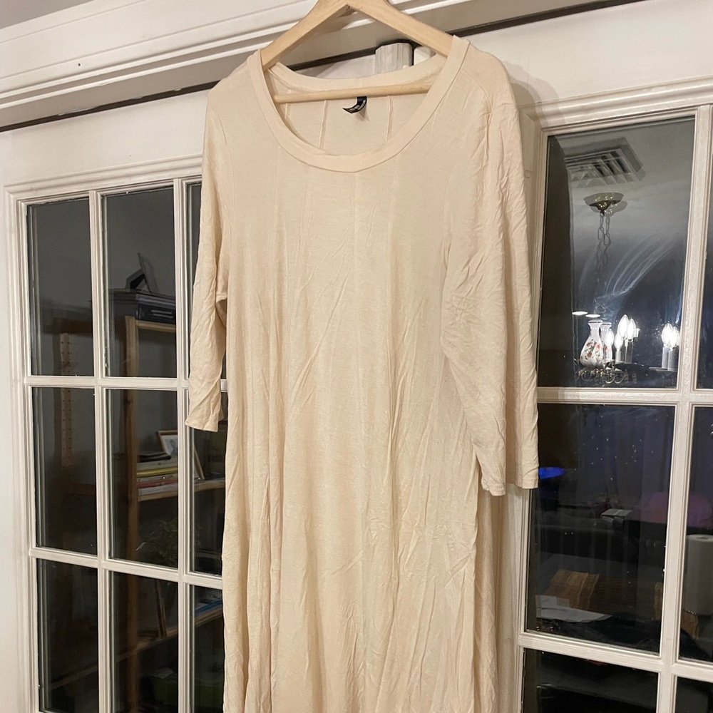 Beige soft jersey dress - 3x